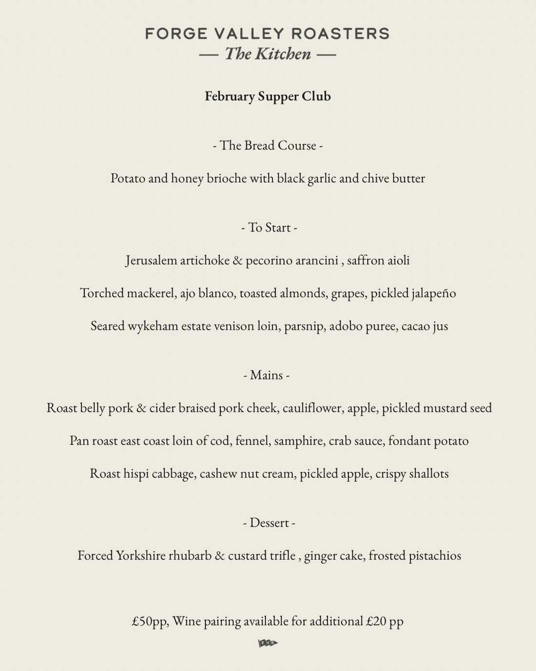 February Supper Club Series